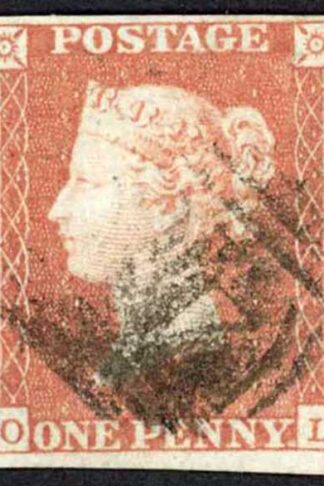 1841 Penny Red (OL) Plate 93 Fine Four Margins Cat 38 pounds