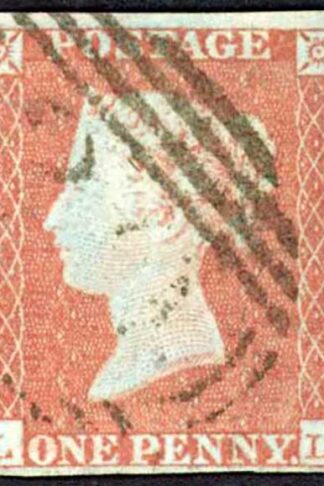 1841 Penny Red (LL) Plate 98 Fine Four Margins Cat 35 pounds