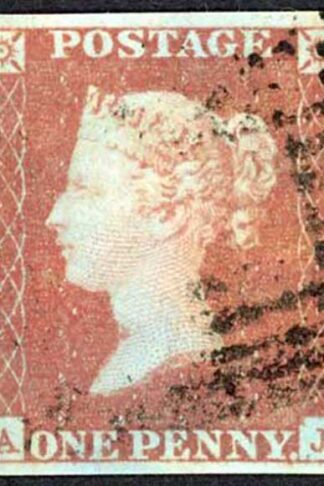 1841 Penny Red (AJ) Plate 125 Fine Four Margins Cat 38 pounds