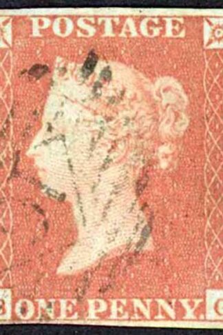 1841 Penny Red (BG) Plate 127 Fine Four Margins Cat 38 pounds