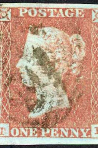 1841 Penny Red (TD) Plate 129 Fine Four Margins Cat 50 pounds