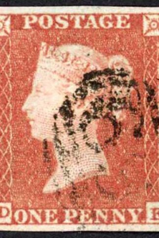1841 Penny Red (DK) Plate 131 Fine Four Margins Cat 45 pounds