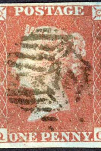 1841 Penny Red (QC) Plate 146 Fine Four Margins Cat 40 pounds