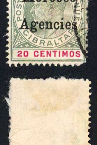 Morocco Agencies KEVII SG26 20c Wmk Mult Crown CA Cat 38 pounds