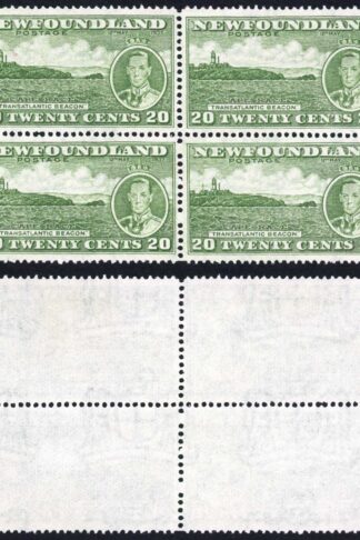 Newfoundland SG264c 20c Perf 14 Extra Chimney (no gum) Cat 163 pounds