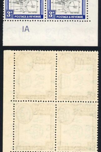 Falkland Is Dep SGG4a 3d Block inc Gap in 80th Parallel M/M