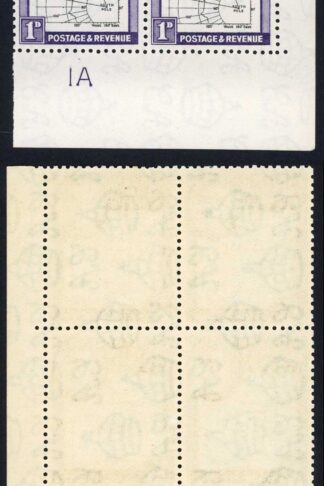Falkland Is Dep SGG2a 1d Block inc Gap in 80th Parallel U/M