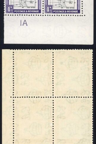 Falkland Is Dep SGG2a 1d Block inc Gap in 80th Parallel U/M