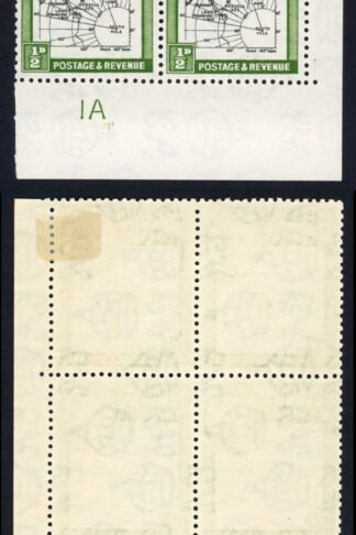 Falkland Is Dep SGG1a 1/2d Block inc Gap in 80th Parallel M/M