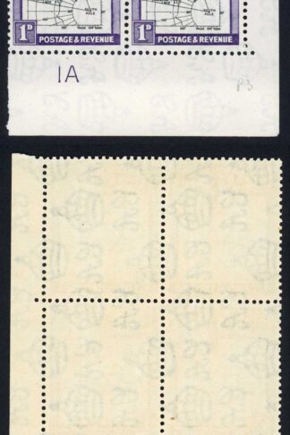 Falkland Is Dep SGG2a 1d Block inc Gap in 80th Parallel U/M