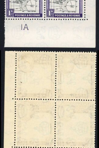 Falkland Is Dep SGG2a 1d Block inc Gap in 80th Parallel M/M