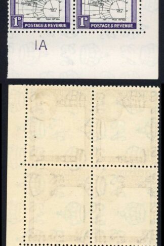 Falkland Is Dep SGG2a 1d Block inc Gap in 80th Parallel M/M