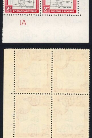 Falkland Is Dep SGG3a 2d Block inc Gap in 80th Parallel M/M