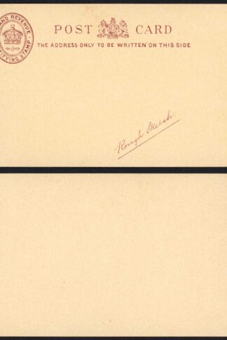 Post Office 1882 Essay for Concessionary Post Card on Thin Buff Card
