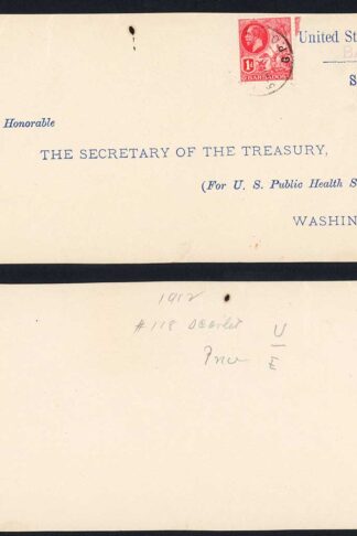Barbados 1d on a document to the US Secretary of the Treasury