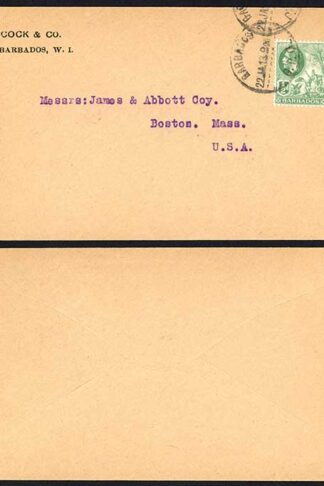 Barbados 1/2d unsealed Printed Matter Rate