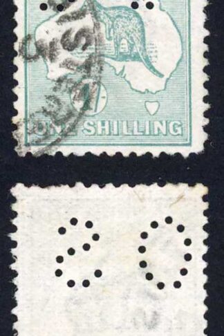Australia SGO25 1/- Perf OS Cat 24 pounds