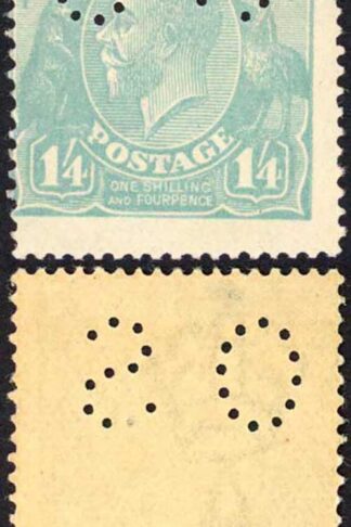 Australia SGO75 1s4d Pale Blue M/M Perf OS Cat 120 pounds