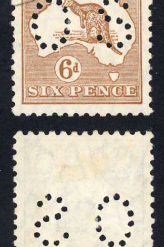 Australia SGO114 6d Wmk 7 CTO (no gum) Perf OS