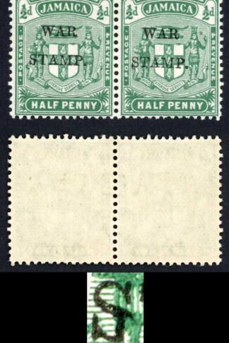 Jamaica SG73 1/2d Blue-green Damaged S M/M