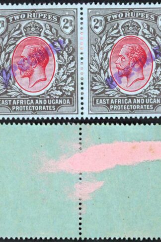 KUT SG54s KGV 2r Red and Black/blue opt Specimen locally M/M PAIR