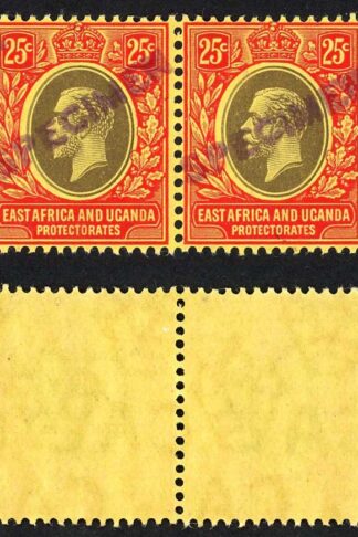 KUT SG50s KGV 35c Black and red/yellow opt Specimen locally U/M Pair