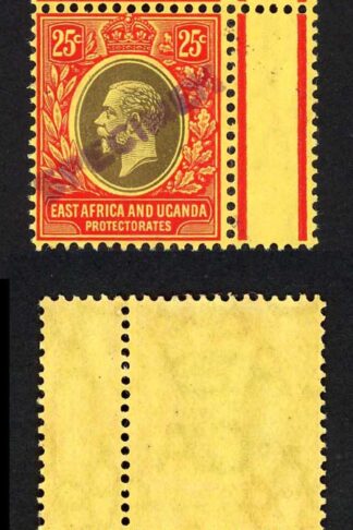 KUT SG50s KGV 35c Black and red/yellow opt Specimen locally U/M Strip of SIX