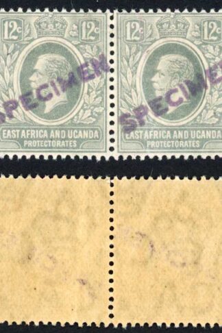 KUT SG48s KGV 12c Slate-Grey opt Specimen locally U/M PAIR