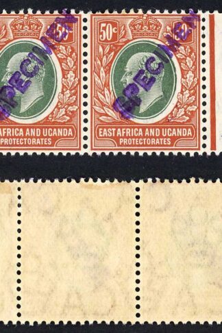 KUT SG41s KEVII 50c New Currency opt Specimen locally U/M PAIR
