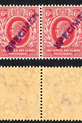 KUT SG36s KEVII 6c New Currency opt Specimen (locally) U/M PAIR