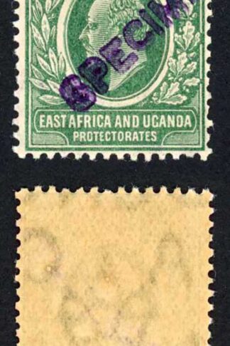 KUT SG35s KEVII 3c New Currency opt Specimen (locally) U/M