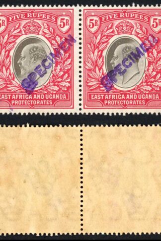 KUT SG30s KEVII 5R Wmk Mult Crown opt Specimen (locally) U/M PAIR