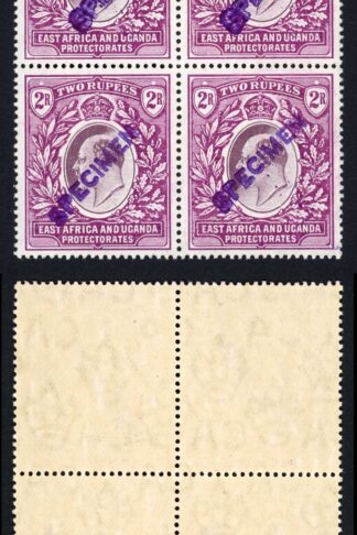 KUT SG27s KEVII 2R Wmk Mult Crown opt Specimen (locally) BLOCK U/M GREAT COLOUR