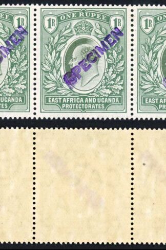KUT SG26s KEVII 1R Wmk Mult Crown opt Specimen (locally) U/M STRIP GREAT COLOUR