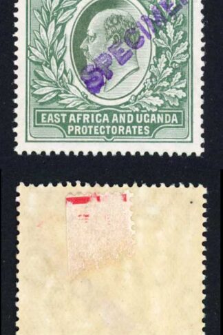 KUT SG26s KEVII 1R Wmk Mult Crown opt Specimen (locally) PAIR 1 x U/M