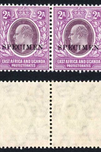 KUT SG19s KEVII 2a Wmk Mult Crown opt Specimen (locally) U/M PAIR