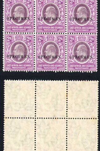 KUT SG19s KEVII 2a Wmk Mult Crown opt Specimen (locally) U/M BLOCK of NINE
