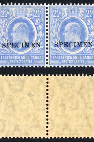 KUT SG20s KEVII 2 1/2a Wmk Mult Crown opt Specimen (locally) U/M PAIR