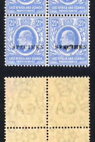 KUT SG20s KEVII 2 1/2a Wmk Mult Crown opt Specimen (locally) U/M BLOCK of SIX