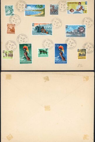 Tanganyika 1961 defines set on plain first day cover