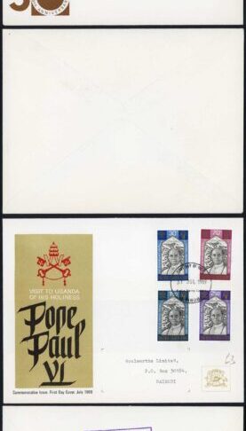 KUT 1967-72 six different illustrated first day covers