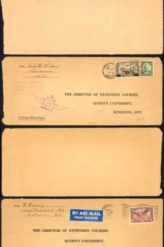 Canada 1932-44 group of eight envelope fronts all with airmail stamps frankings
