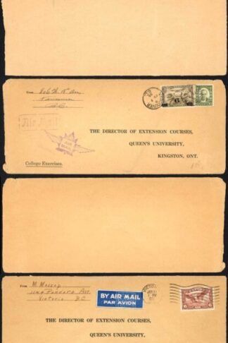 Canada 1932-44 group of eight envelope fronts all with airmail stamps frankings