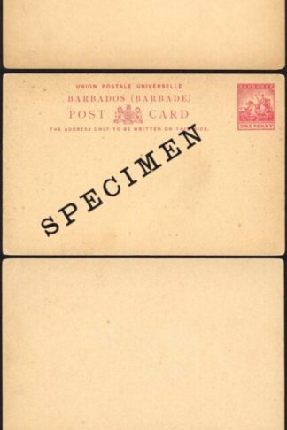 Barbados 1892-1922 Postal Stationery group with SPECIMEN overprints