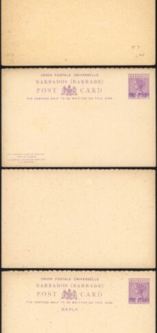Barbados 1881-1913 Postal Stationery postcards mint group various types