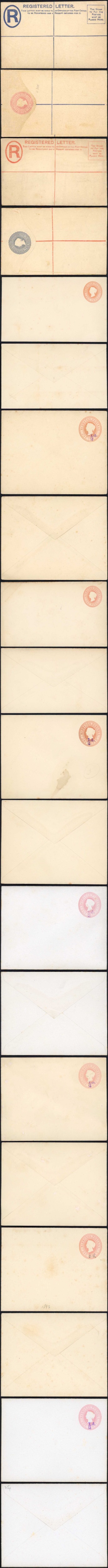 Barbados QV Postal Stationery envelopes mint group