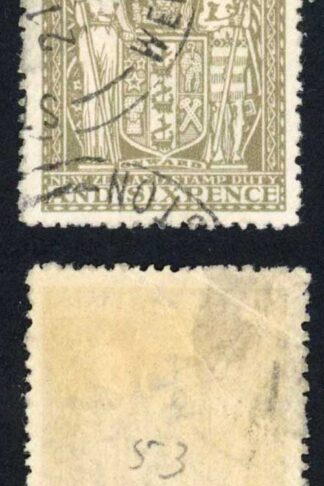 New Zealand 1931-40 SGF185 7s6d olive-grey fine used cat 100 pounds