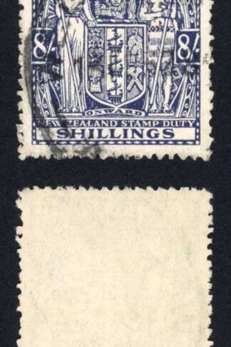 New Zealand 1940-58 SGF199 8s slate-violet wmk inverted used cat 30 pounds