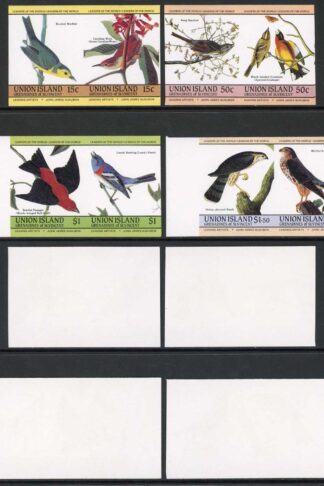 Grenada Union Island Birds Leaders of the World imperf set UM