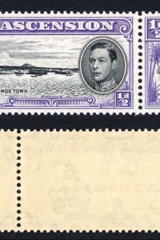 Ascension 1938-53 SG38bb 1/2d Torpedo Flaw perf.13 fine UM cat 155 pounds